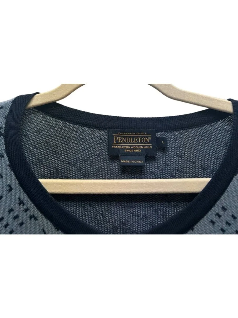 Pendleton Blue on Blue Silk Cardigan Button Down Cardigan Sweater